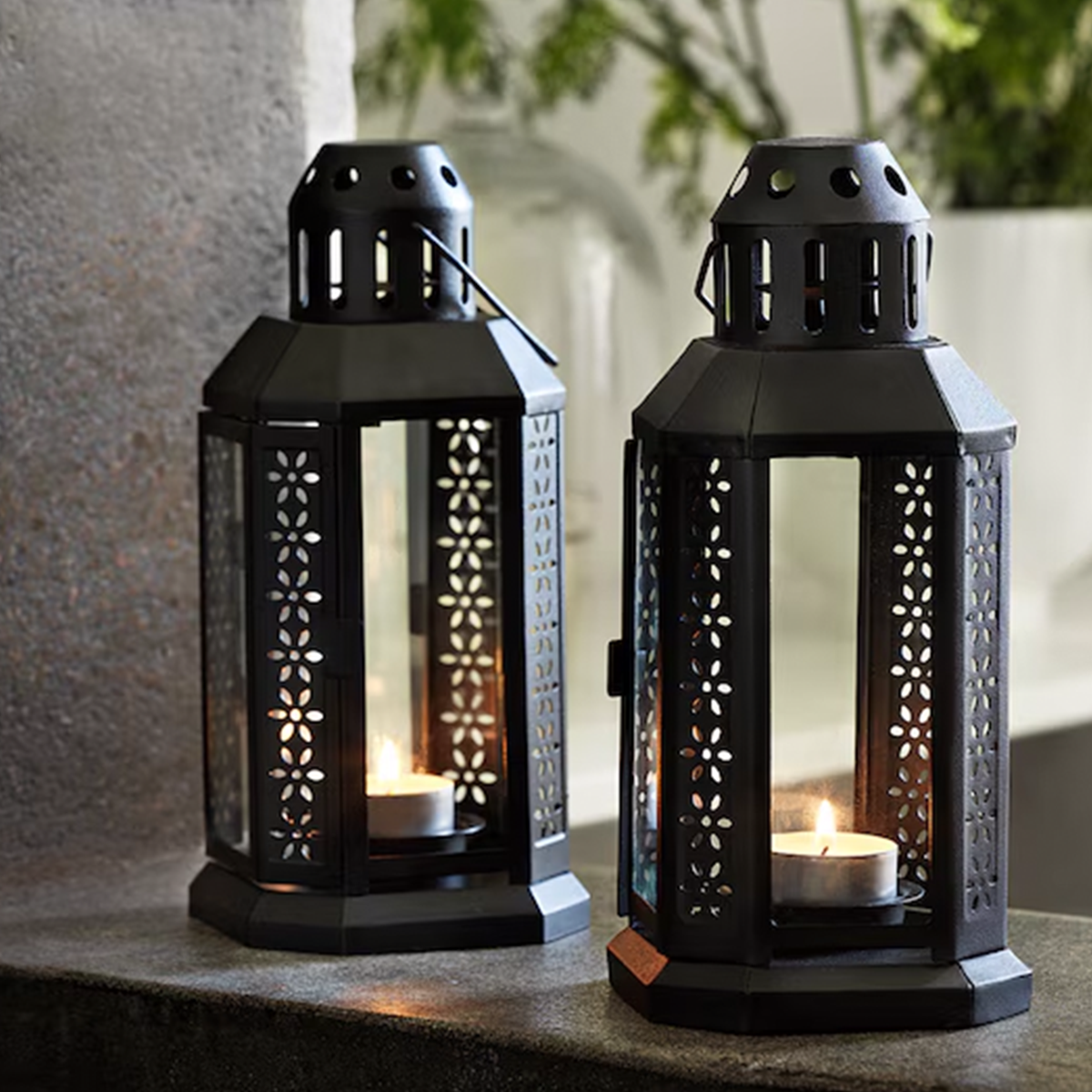 Farol Para Vela Incluye 10 Velas Aromáticas Negro