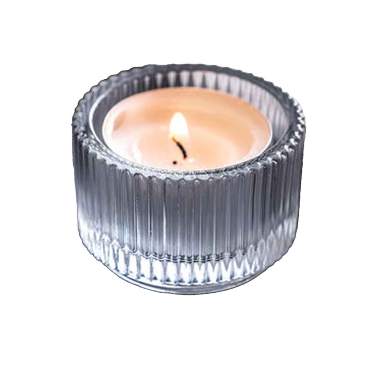 Kit 3 Portavelas de Vidrio + 6 Velas Light Tea