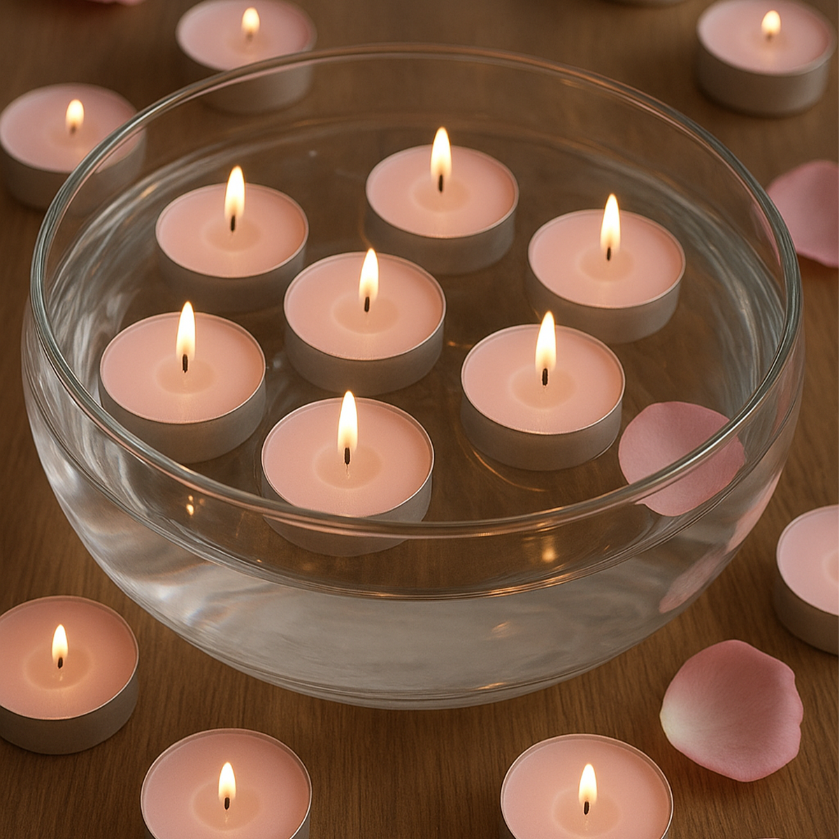 50 Velas Flotantes Aromática Lugnare | Rosa