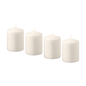 Velas Naturales sin Aroma – Set de 4 (8 cm)