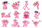 Colección Pantera Rosa | Set de 12 Stickers