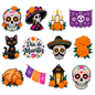Stickers Día de Muertos | Set de 12 Diseños Mexicanos