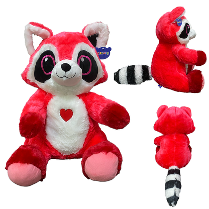 Muñeloco Mapache Rojo Peluche 60 cm