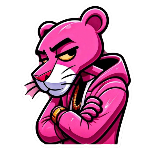 Sticker Pantera Rosa Estilo Urbano | Sticker Aesthetic