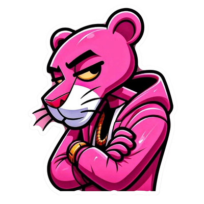 Sticker Pantera Rosa Estilo Urbano | Sticker Aesthetic
