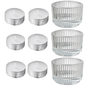 Kit 3 Portavelas de Vidrio + 6 Velas Light Tea