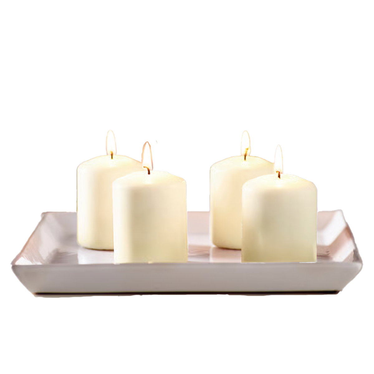 Velas Naturales sin Aroma – Set de 4 (8 cm)