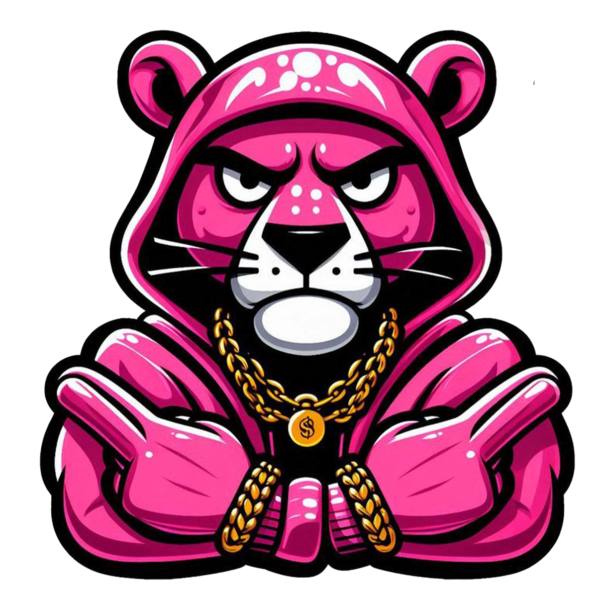 Sticker Pantera Rosa Urbano | Diseño Aesthetic