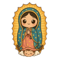 Sticker Virgen de Guadalupe | Diseño Tierno y Colorido